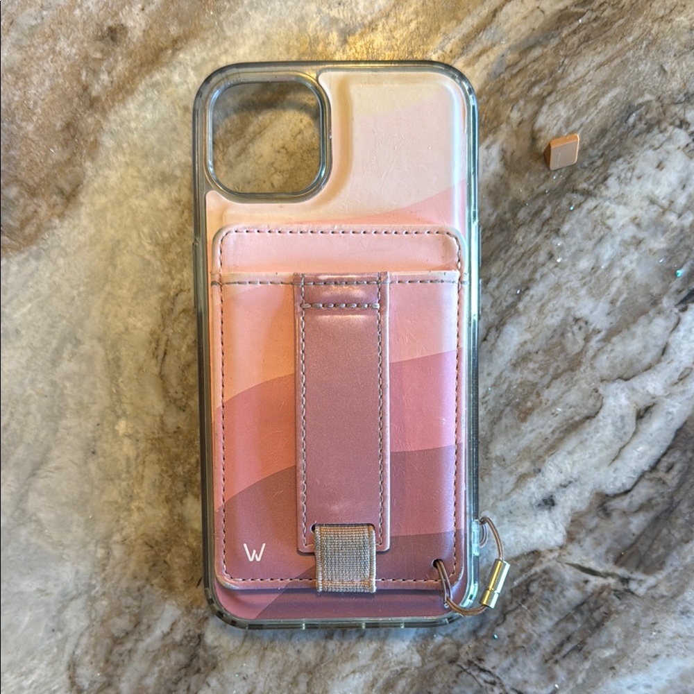 Stylish Pink Phone Case with Card Holder